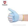 Hespax Microfoam Nitrile Gloves Food Grade Service Anti-slip